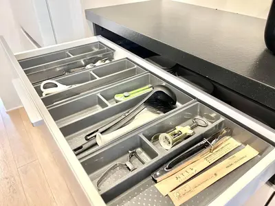 a drawer filled with tools in a kitchen at Zut Shinjuku House-SJ0415 in Tokyo