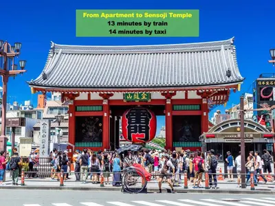 a group of people standing in front of a temple at LOVE UENO 2-4\u4eba\u30a2\u30af\u30bb\u30b9\u629c\u7fa4 \u5c71\u624b\u7dda3\u5206 \u4e0a\u91ce\u6d45\u8349\u9280\u5ea7\u8fd1\u3044 \u5fa1\u5f92\u753a\u99c53\u5206 \u30a2\u30e1\u6a2a3\u5206 \u4e0a\u91ce\u99c510\u5206 \u4e0a\u91ce\u5e83\u5c0f\u8def\u99c53\u5206 \u6e6f\u5cf6\u99c52\u5206 \u548c\u98a8\u7573\u5bdd\u5ba4 in Tokyo
