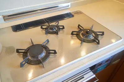 a stove top with two burners on top of it at FINOA Ikebukuro Sky Terrace Suite in Tokyo