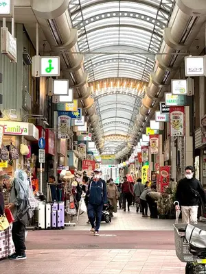 a market with people walking through a shopping mall at Tokyo House2 Best location in JUJO 2minutes walk to JR Jujo station in Tokyo