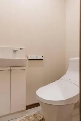 a bathroom with a white toilet and a sink at 2, Nerima, 1st floor apartment, \u7df4\u99ac in Tokyo
