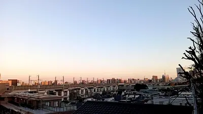 a view of a city from the roof of a building at Tokyo downtown\u828d\u85e5\u838a in Tokyo
