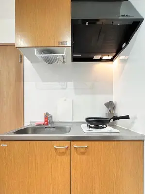a kitchen with a sink and a stove at Home Stroy in Tokyo-VENTI Okachimachi \u6771\u4eac\u5c4b\u8a9e in Tokyo