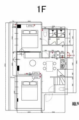 a schematic diagram of a house at \u82b1\u5bbf\u65b0\u5bbf HANAYADO SHINJUKU in Tokyo