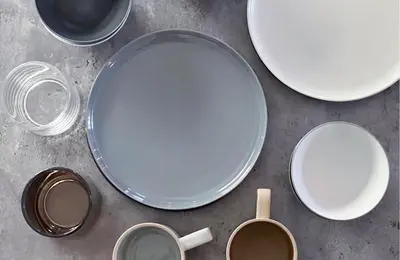 a table with three mirrors and cups of coffee at Residential Voyan Minamisunacho - Vacation STAY 14988v in Tokyo