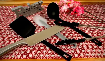 a group of utensils sitting on top of a table at Relax place in Tokyo