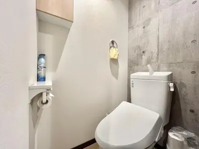a bathroom with a white toilet in a room at STS-Senzoku House-TT0187 in Tokyo