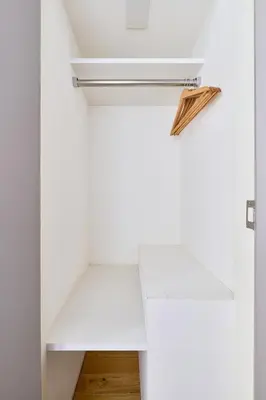 a room with white walls and a white closet at FARE Akihabara - Stylish Studio 8min from Station 102 in Tokyo