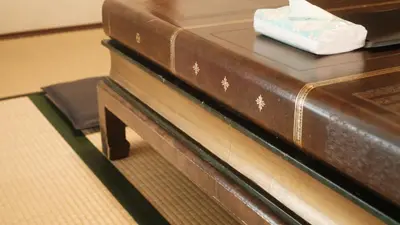 a close up of two cakes on a table at Push house \u6d66\u5b89 in Tokyo