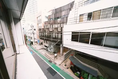 a view of a city street from a building at 50m 2DK Private Condo!Center of Tokyo!5min Akasaka sta!! in Tokyo