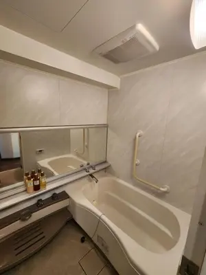a bathroom with a bath tub and a sink at LiVEMAX Claudia Akasakamitsuke in Tokyo