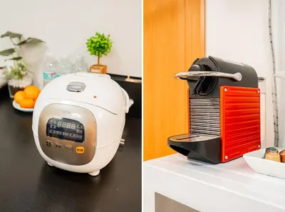 a hair dryer sitting on top of a counter at KYARA HOTEL\u3000\u4e80\u6238502 in Tokyo