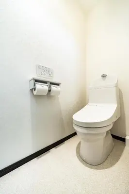 a bathroom with a toilet and two rolls of toilet paper at 84-5, Shiomi 301, Entire room for rent, \u6f6e\u898bB301 in Tokyo