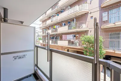 a view from a balcony of a building at Six7 Asakusa Ryogoku in Tokyo