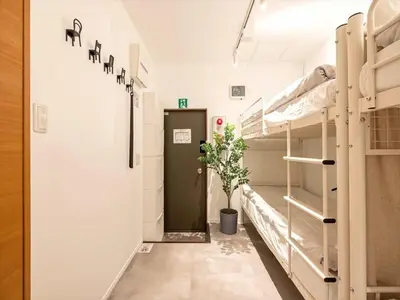 a hallway of a hospital with bunk beds at Eden House - Vacation STAY 16712 in Tokyo