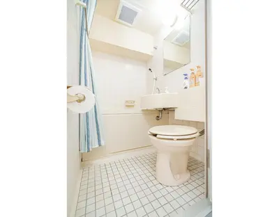a bathroom with a toilet and a sink at Shinjuku Takadanobaba 6 mins walk 2BR Room201 in Tokyo