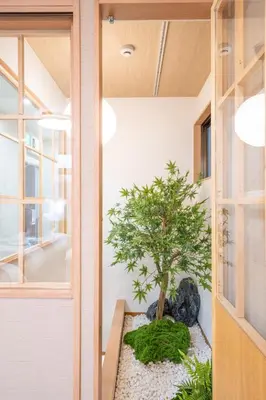 a bonsai tree in a room next to a door at New open \u548c\u98a8\u4f4f\u5b85 \u6771\u4e2d\u91ce\u99c5 \u5927\u4e45\u4fdd\u99c5\u5f92\u6b69\u5708\u5185 \u65b0\u5bbf\u99c5\u307e\u3067\u96fb\u8eca5\u5206\u6e0b\u8c37\u9280\u5ea7\u6771\u4eac\u8fd1\u3044 \u8377\u7269\u9810\u304b\u308a\u307e\u3059 in Tokyo