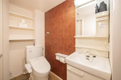 a bathroom with a toilet and a sink at BO402 \u30ab\u30c3\u30d7\u30eb\u306b\u6700\u9069 \u6d45\u8349\u5bfa\u305d\u3070 \u65e5\u672c\u4ebaSuperHost in Tokyo