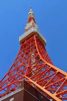 a close up of the eiffel tower at Relax House in Tokyo
