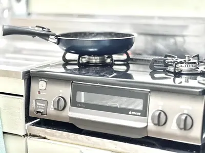 a frying pan sitting on top of a stove at AX-Ikebukuro 601-TS0177 in Tokyo