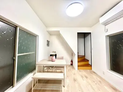 a room with a table and a window at AX-Ojima House-KT0175 in Tokyo