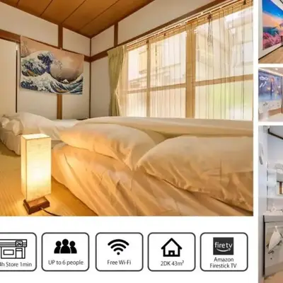 NEW！貸切アパート２DK４４㎡ 駅２分渋谷駅電車１５分 コンビニ公園５秒Dベッド３台高速WIFI