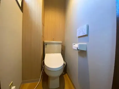 a bathroom with a white toilet in a stall at SHINJUKU Luxury MIYABI Huge 150m2 Penthouse 3 Levels Max 12PPL in Tokyo