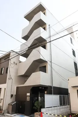 a building with a geometric design on the side of it at Seirai Asakusa Vacation Rental - Vacation STAY 81010v in Tokyo