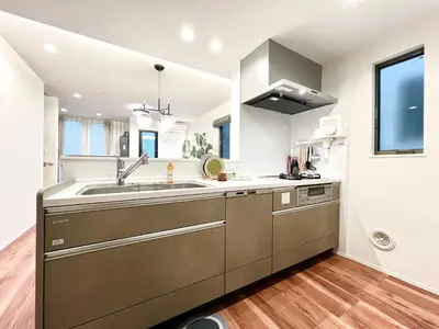 a kitchen with a large stainless steel sink at Otsuka House-TS0006 in Tokyo