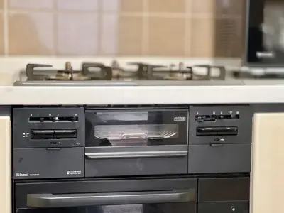 a stove top oven in a kitchen at Hanegi House -SE0417 in Tokyo