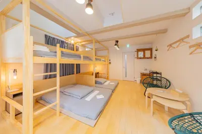 a room with two bunk beds and a table at HAN'S EBISU - Vacation STAY 84539v in Tokyo