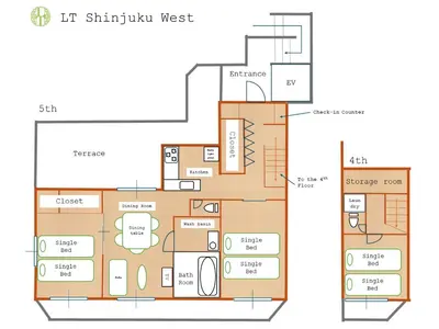 a floor plan of a house at LT Shinjuku West in Tokyo