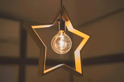 a light bulb hanging from a ceiling at New! Kamata close Haneda AP - Traditional & Hot Spring in Tokyo