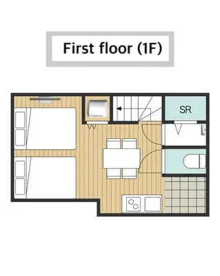a drawing of a floor plan of a house at 66, Omori-Nishi, Entire house for rent, \u5927\u68ee\u897f in Tokyo