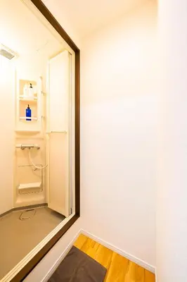an empty room with a door open to a refrigerator at 50, Nakano 1, Entire house for rent, \u4e2d\u91ce1\u4e01\u76ee in Tokyo