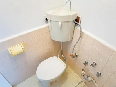 a bathroom with a white toilet and a sink at 東新宿1分&新大久保10分 in Tokyo
