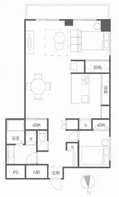 a floor plan of a house at \u6075\u6bd4\u5bff\u99c58\u52064\u4eba\u53ef in Tokyo