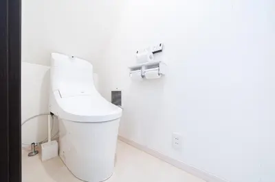 a bathroom with a white toilet in a room at 65, Simotakaido A, Entire house for rent, \u4e0b\u9ad8\u4e95\u6238A in Tokyo