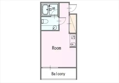 a floor plan of a room with a bathroom at Yadoya Suzume - Vacation STAY 60192v in Tokyo