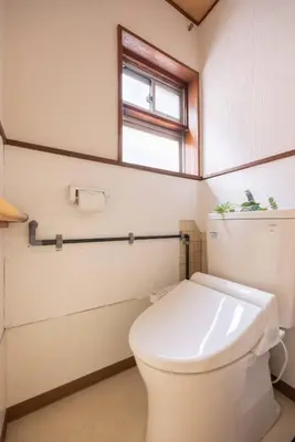 a bathroom with a white toilet and a window at Higashi Komagata Building 2F3F HK23 in Tokyo