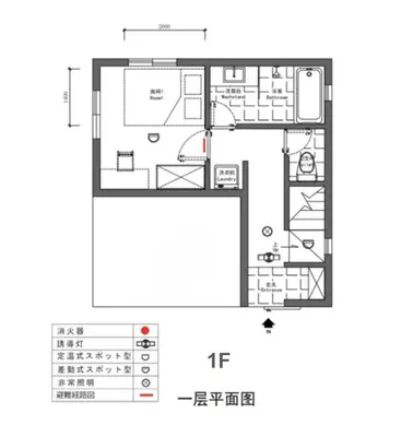 a floor plan of a small house at Mi-Villa Kami-Ikebukuro in Tokyo