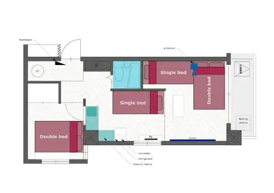 a floor plan of a house at Shinjuku 3 min walk from station projector #OH5 in Tokyo