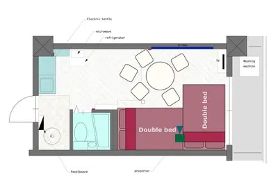 a floor plan of a house at Shinjuku 3 min walk from station #projector OH2-3 in Tokyo