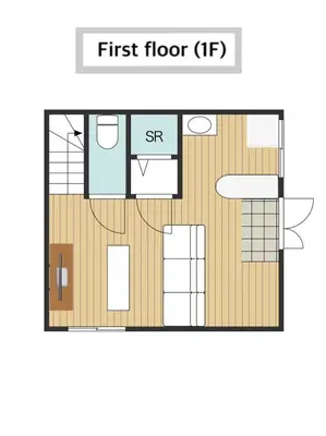 a drawing of a floor plan of a house at 9, Minamisuna 2, Entire house for rent, \u5357\u78022 in Tokyo