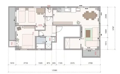 a house for a familyfirst floor plan at Mi-APT MIDORI in Tokyo