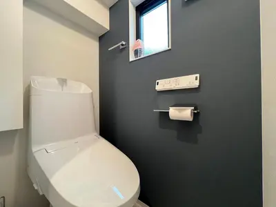 a bathroom with a white toilet and a window at Shibuya House-SY0108 in Tokyo