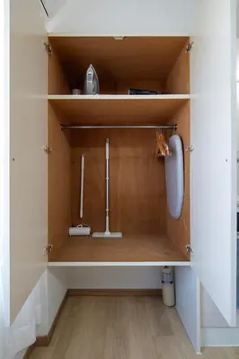 a cupboard with some tools in it at CraftFlat Komagome 604, compact studio at excellent location in Tokyo
