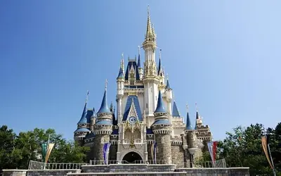 a close up of cinderella castle at Lapis House 201 - 2F in Tokyo