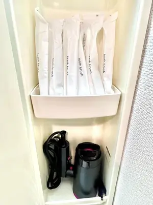 a tea kettle and a blender in a refrigerator at S,F, Heights - Vacation STAY 17170 in Tokyo