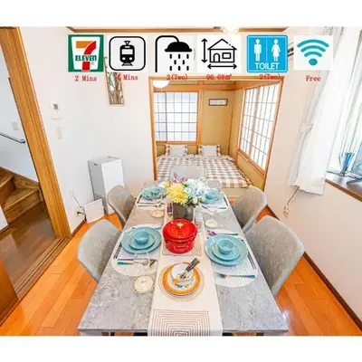 Asakusa-Ginza-Skytree-Stn-4min-95sqm-Garage-2WC-2Swr